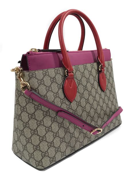 gucci 409534|GUCCI 409534 GG Supreme Multicolor Small Tote with Shoulder .